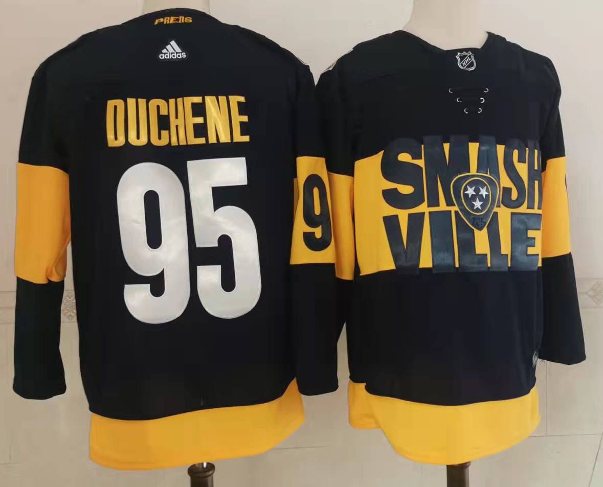 Cheap Men Nashville Predators 95 Duchene Black New 2022 Adidas NHL Jersey